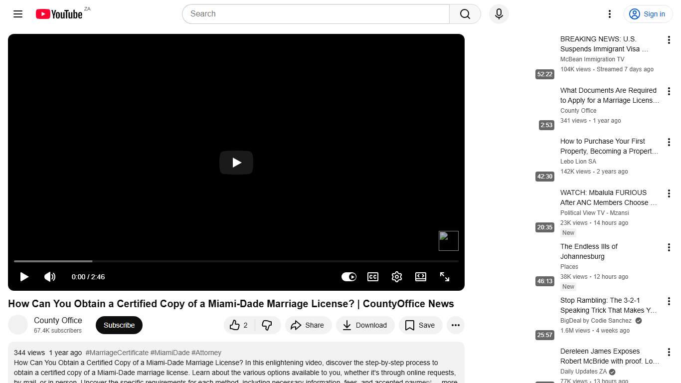 How Can You Obtain a Certified Copy of a Miami-Dade Marriage License? | CountyOffice News - YouTube